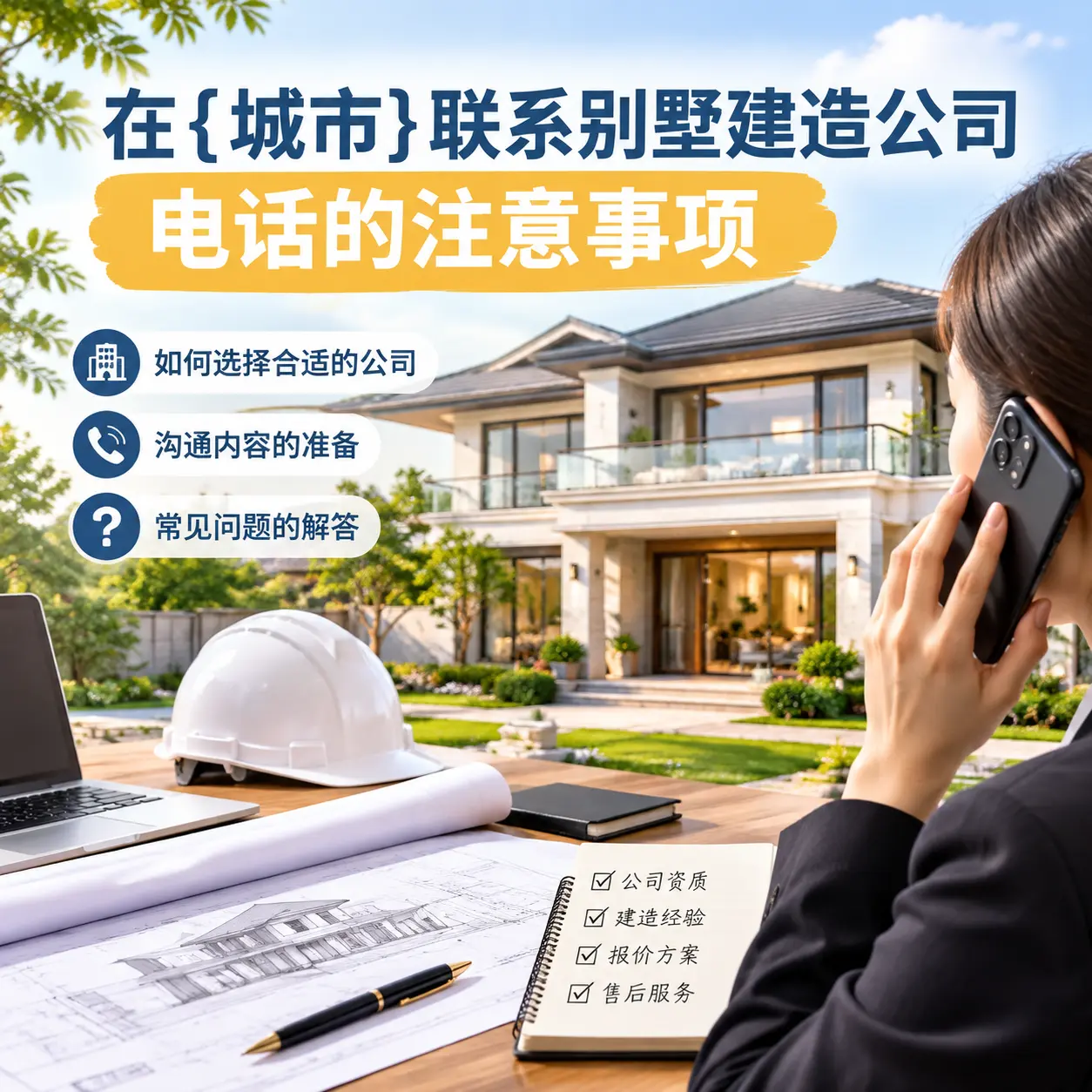 在凤冈联系别墅建造公司电话的注意事项