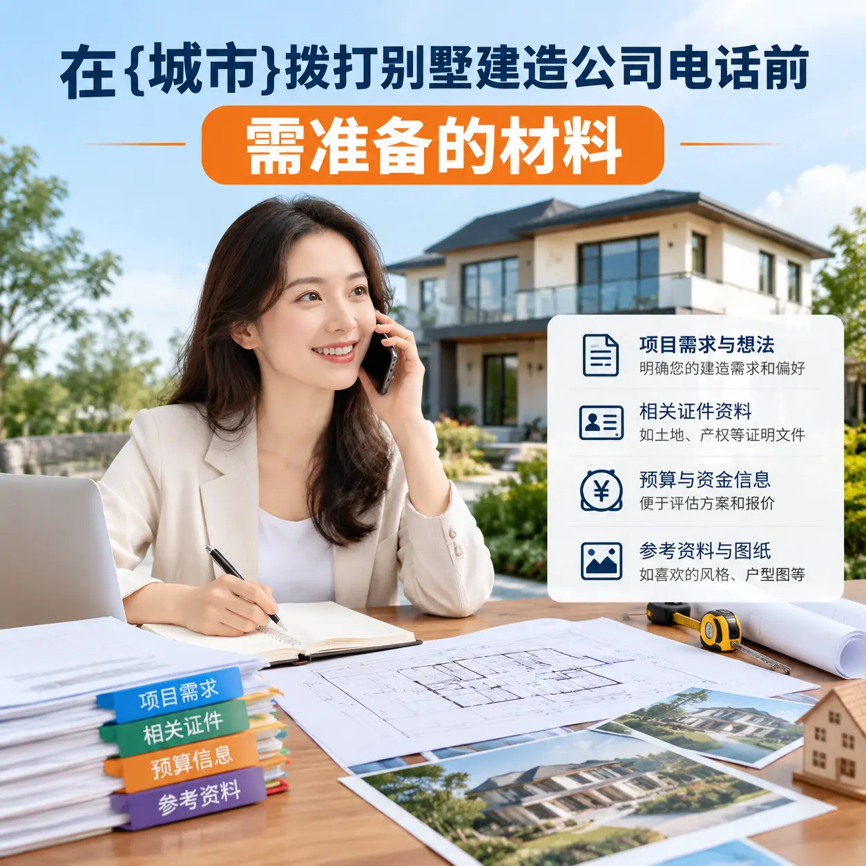 在凤冈拨打别墅建造公司电话前需准备的材料